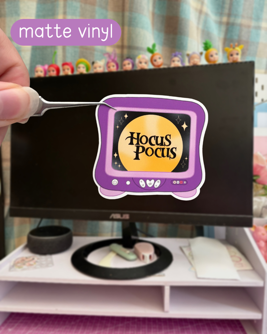 purple tv vinyl sticker