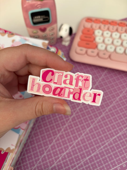 craft hoarder vinyl sticker