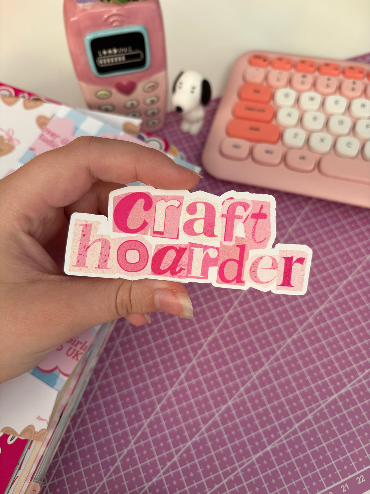 craft hoarder vinyl sticker