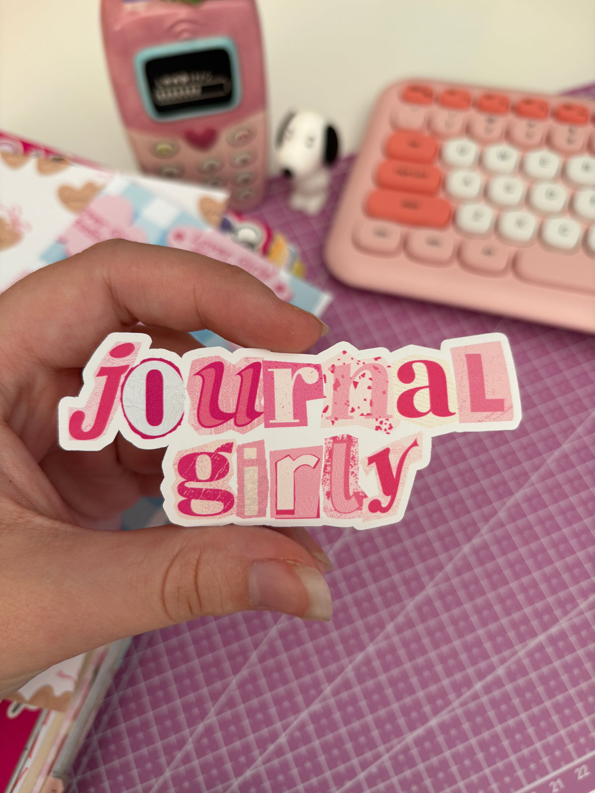 journal girly vinyl sticker