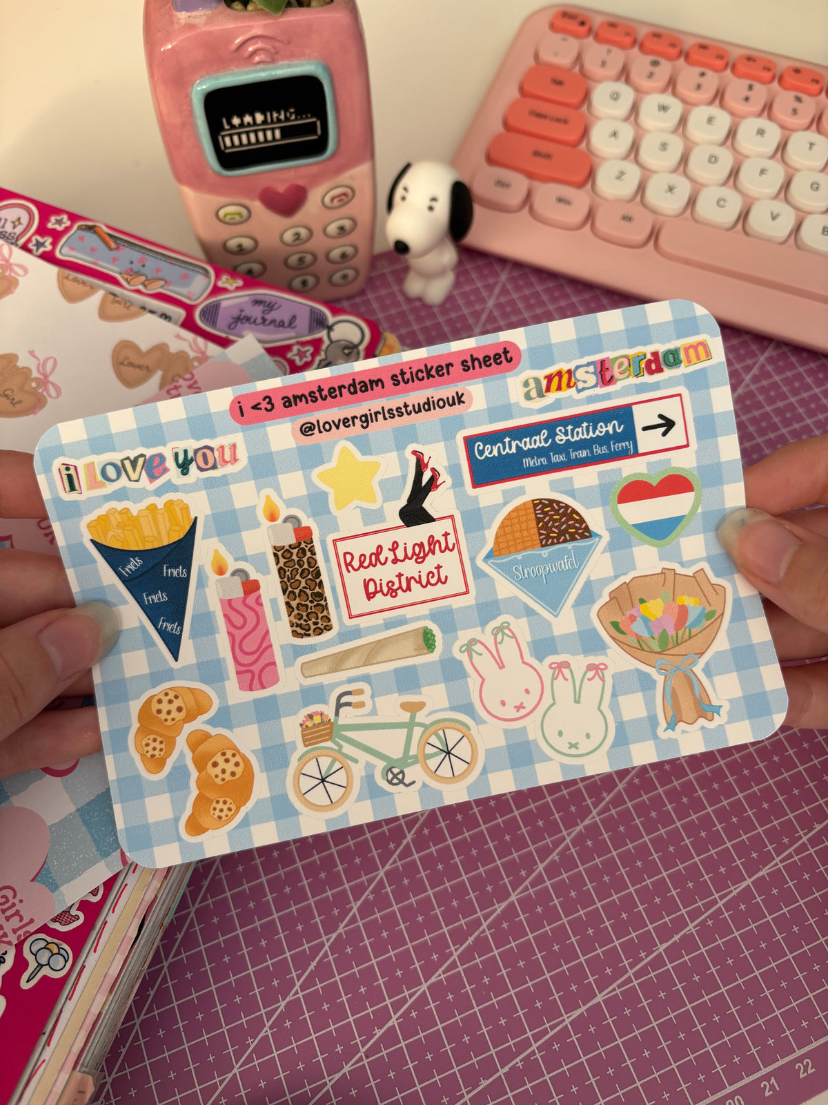i <3 amsterdam sticker sheet