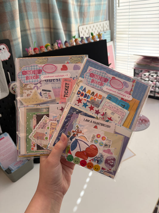 childhood nostalgia scrap pack