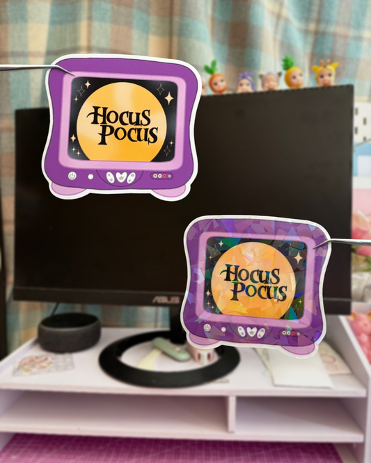 purple tv vinyl sticker