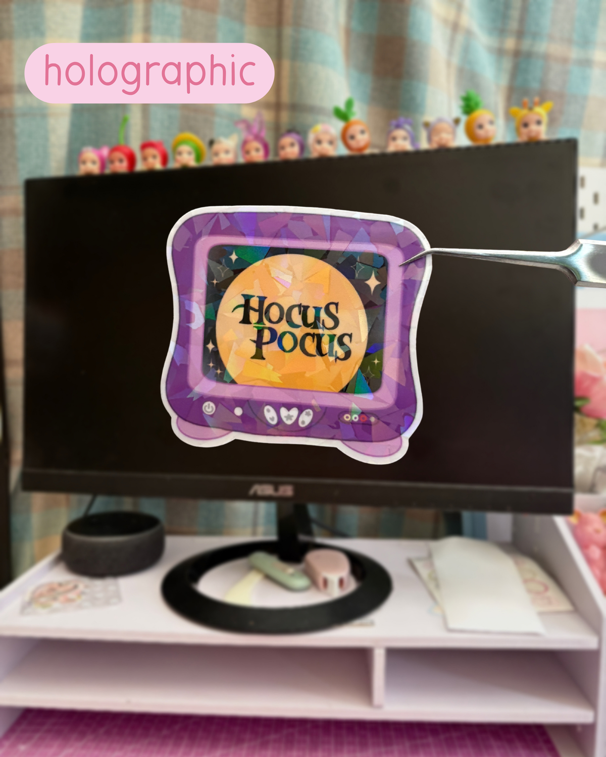 purple tv vinyl sticker