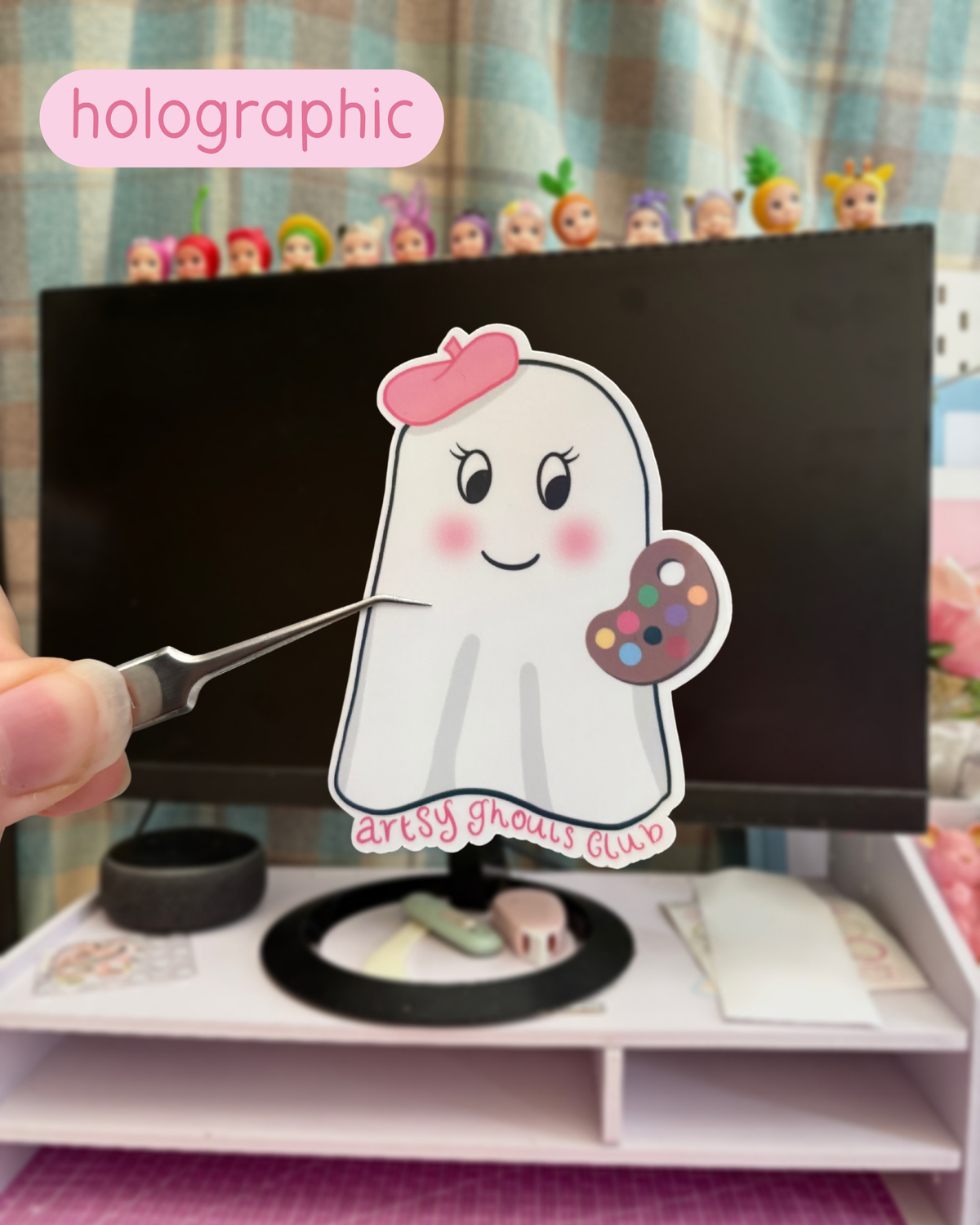 artsy ghouls club vinyl sticker