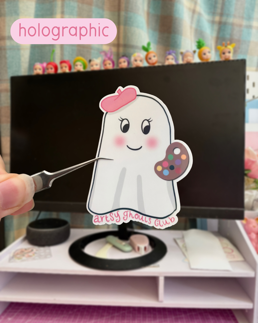 artsy ghouls club vinyl sticker