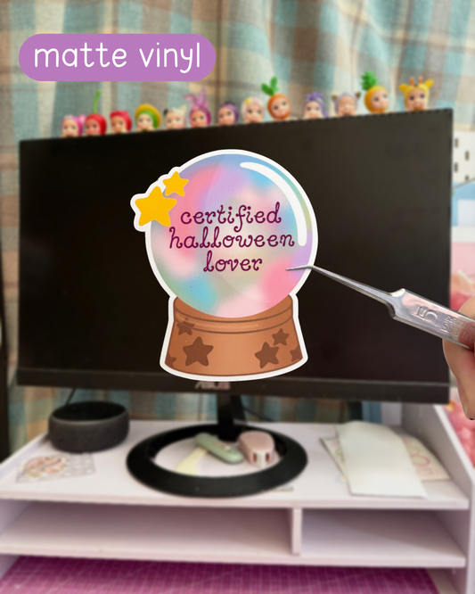 certified halloween lover vinyl sticker