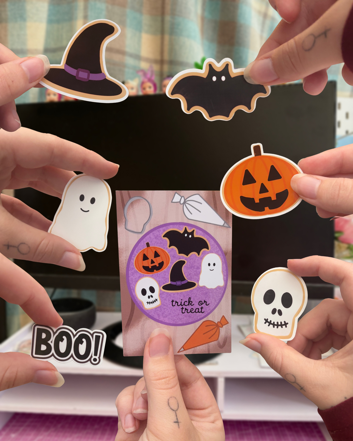 spooky season mini print & sticker set
