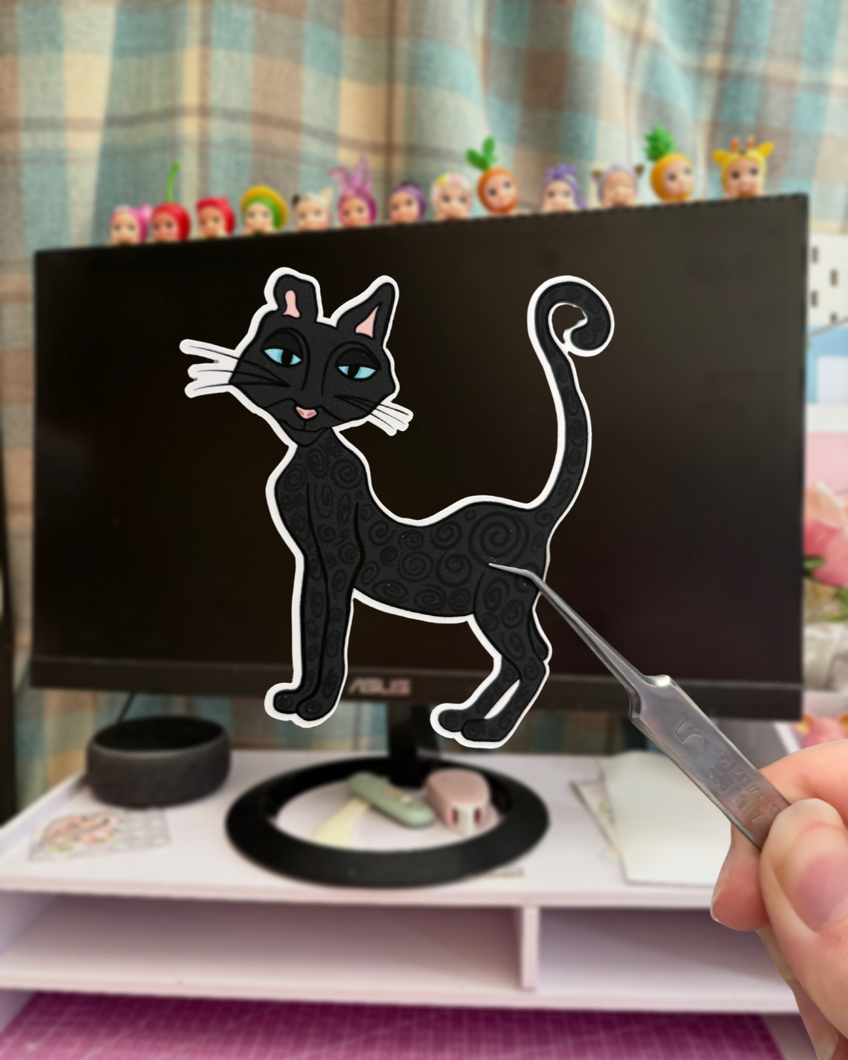 talking cat vinyl sticker