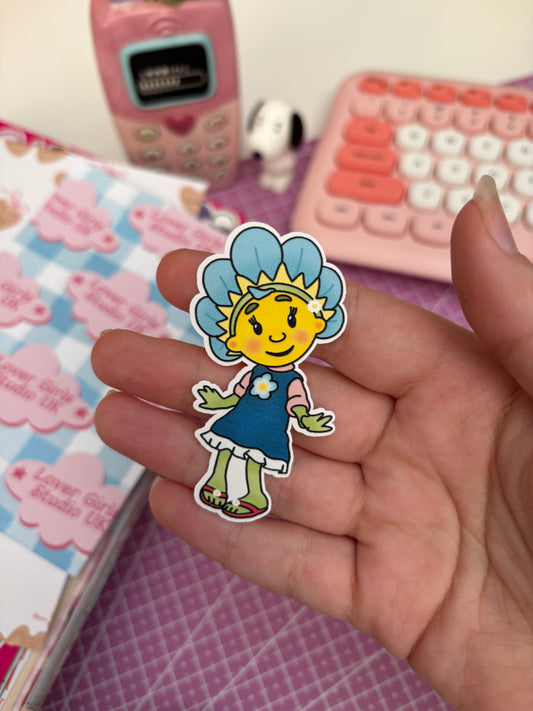forget me not girl vinyl sticker
