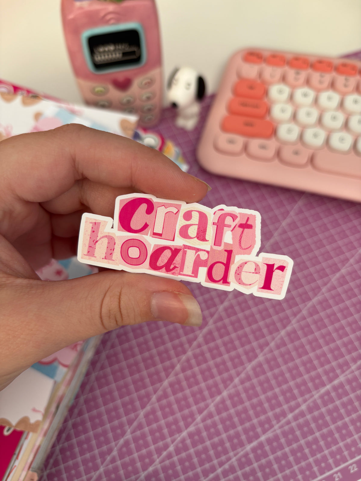 craft hoarder vinyl sticker