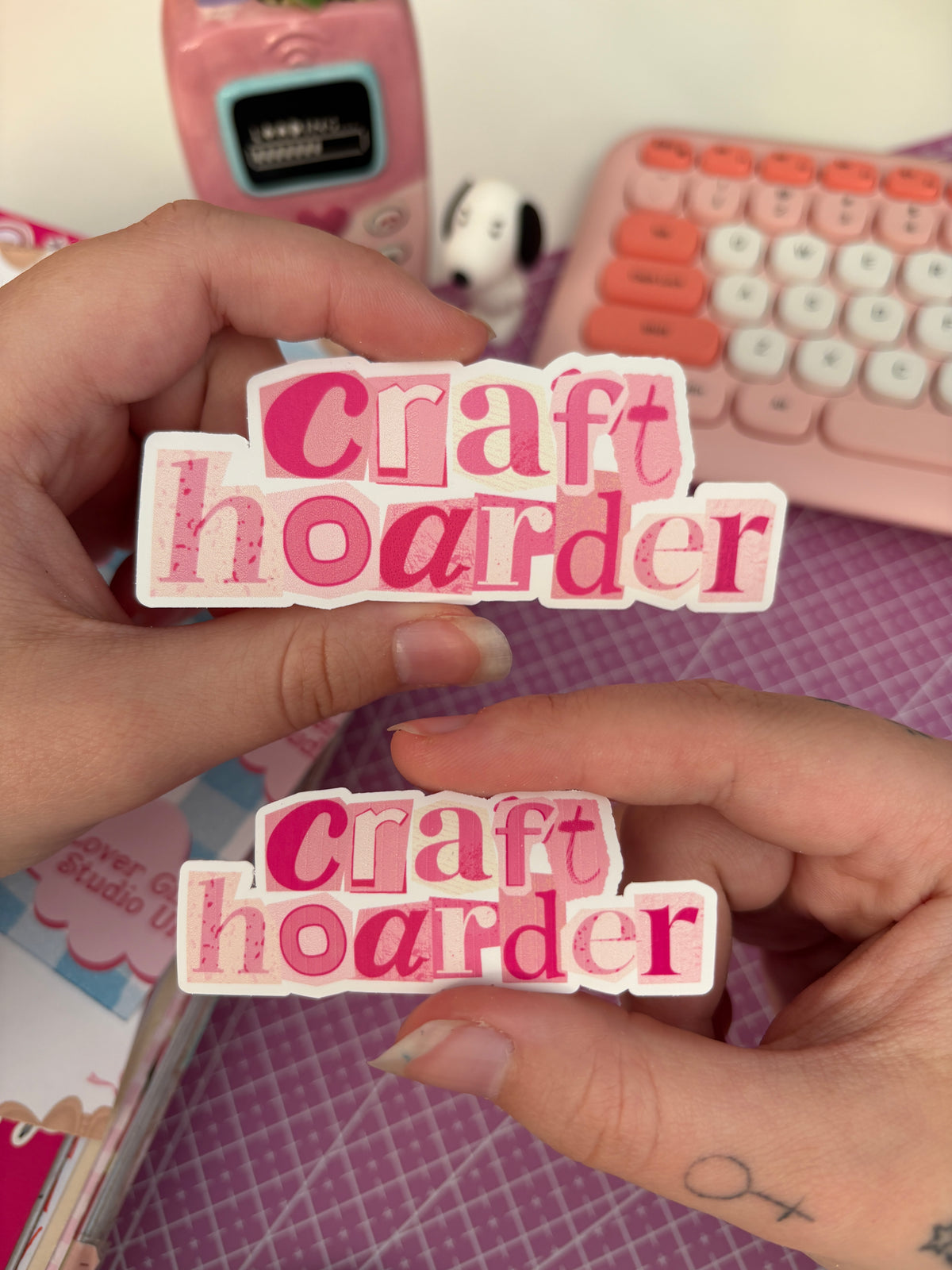 craft hoarder vinyl sticker