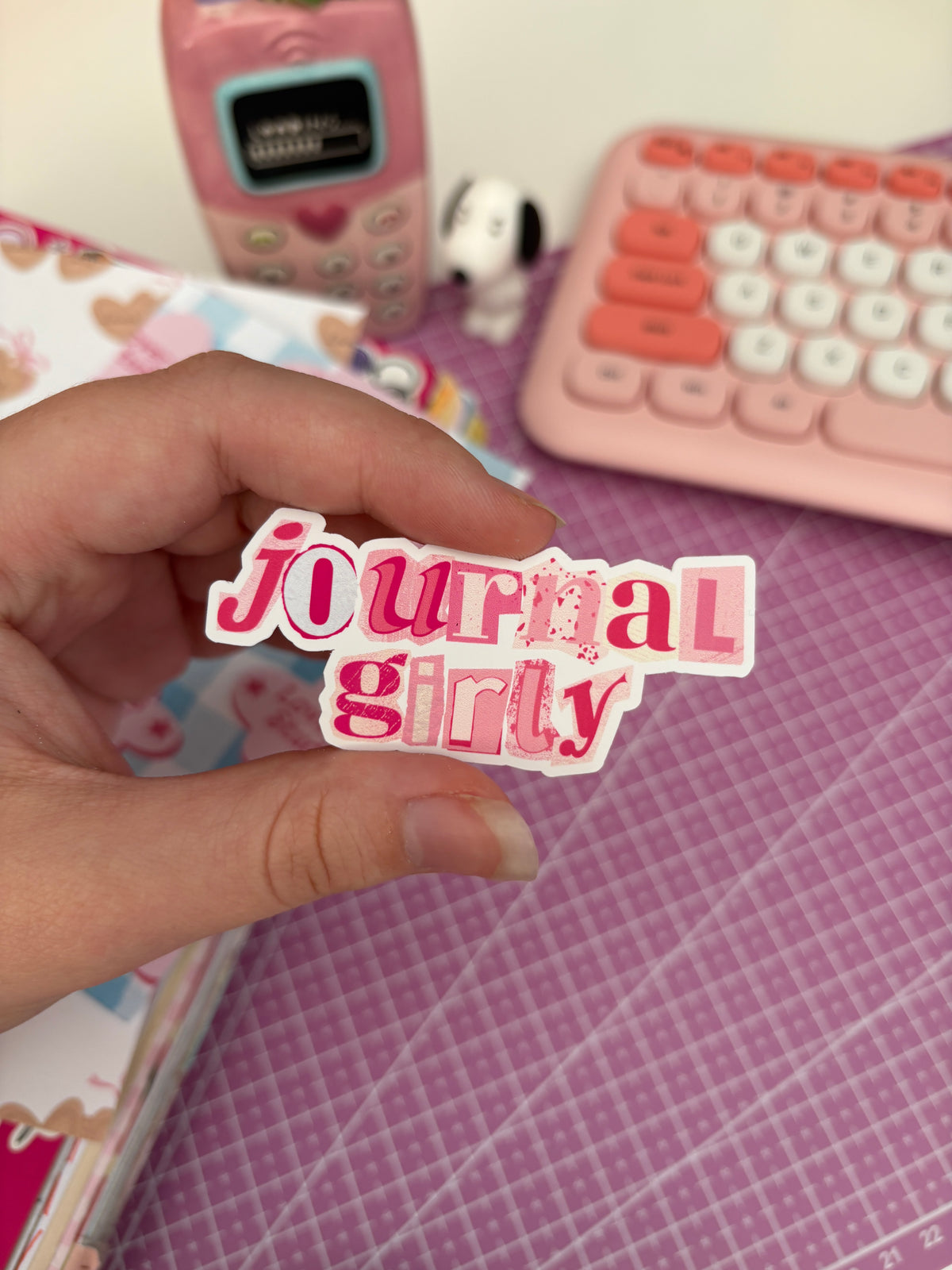 journal girly vinyl sticker