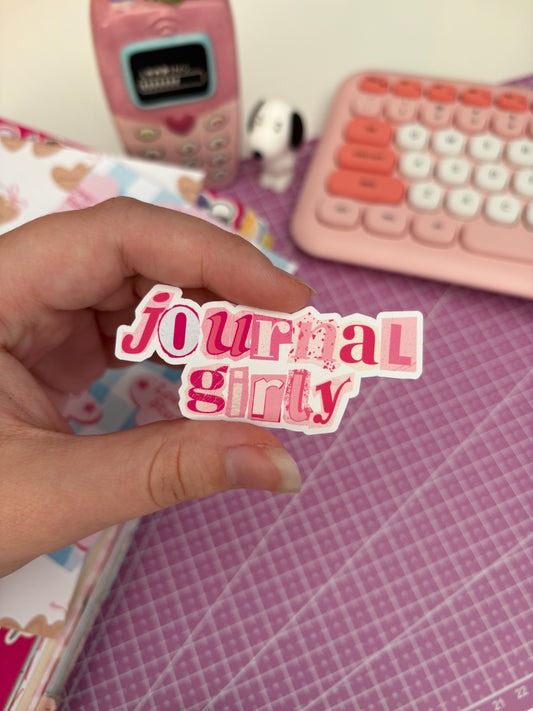 journal girly vinyl sticker