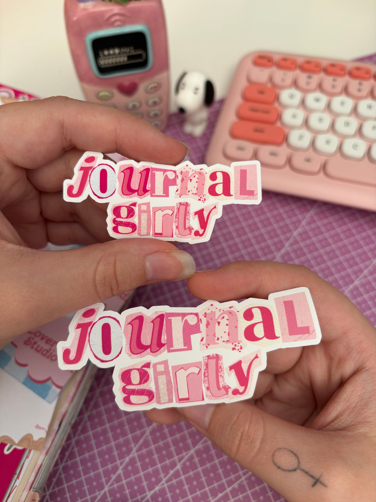 journal girly vinyl sticker