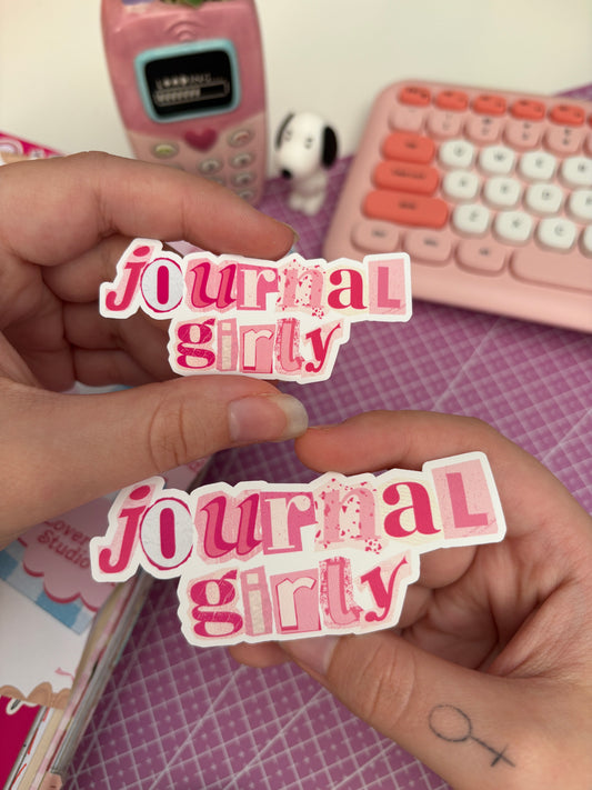 journal girly vinyl sticker