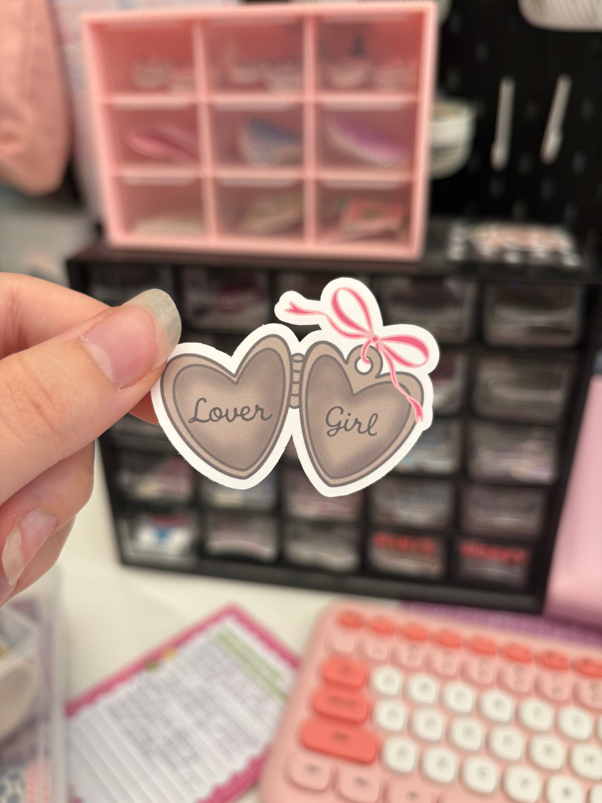 silver locket vinyl sticker