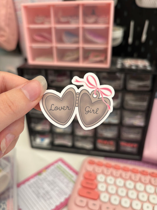 silver locket vinyl sticker