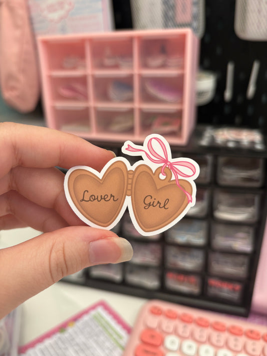 gold locket vinyl sticker