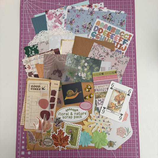 floral and nature scrap pack