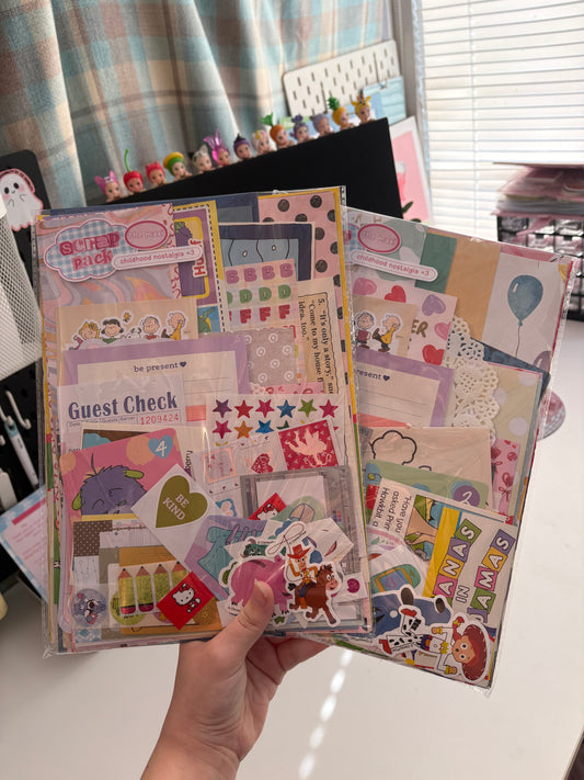childhood nostalgia scrap pack