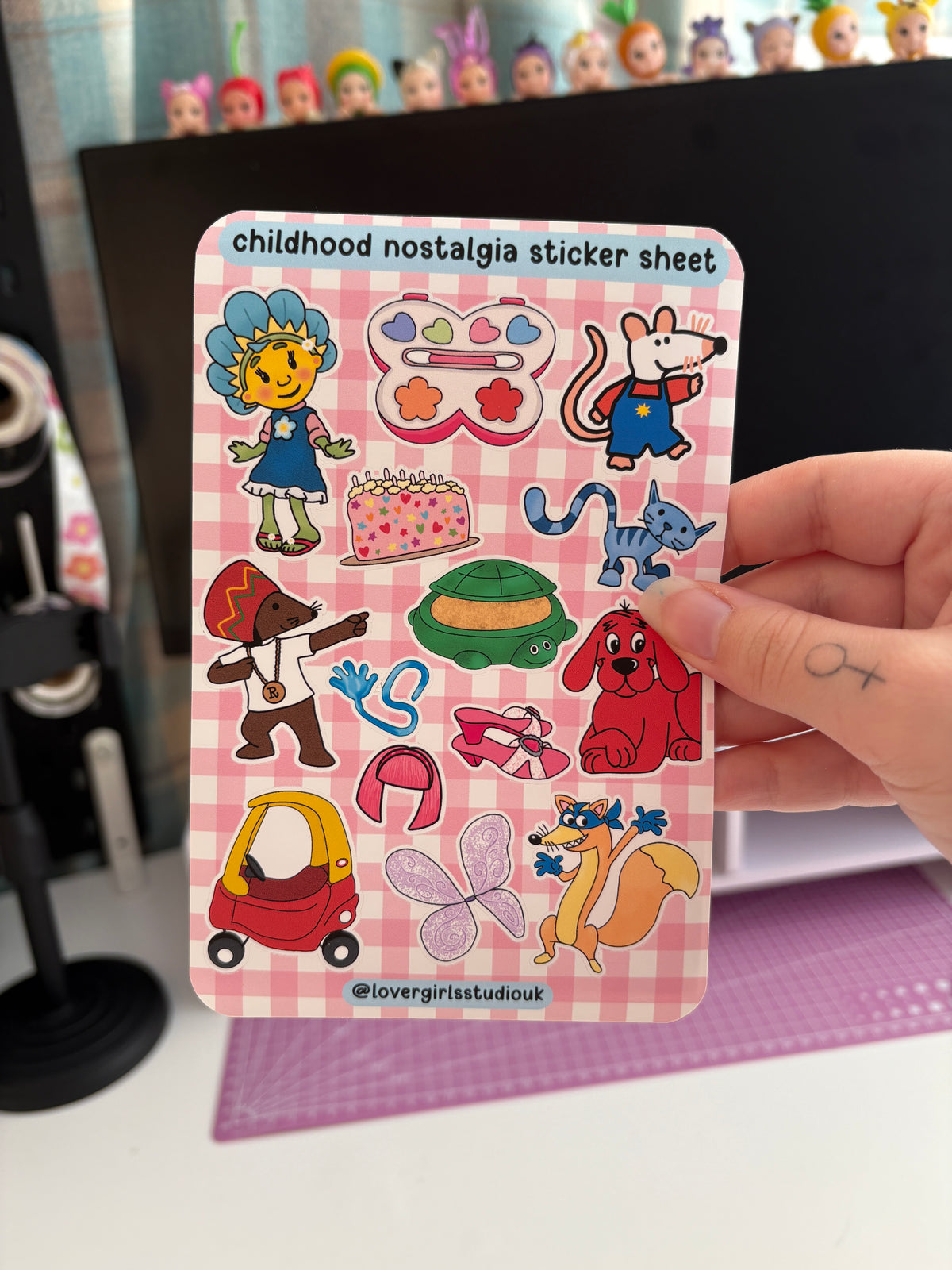 childhood nostalgia sticker sheet