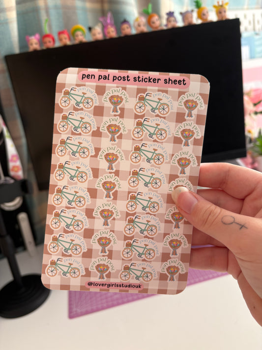 pen pal post sticker sheet