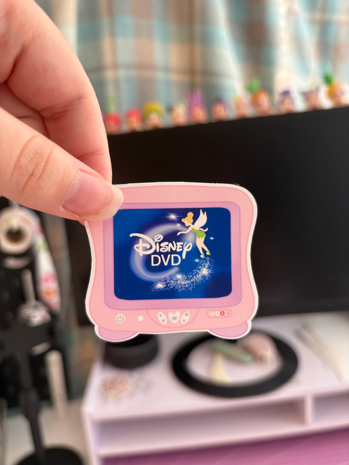 pink tv vinyl sticker