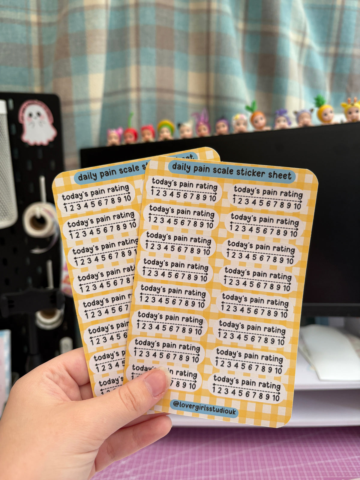 daily pain scale sticker sheet