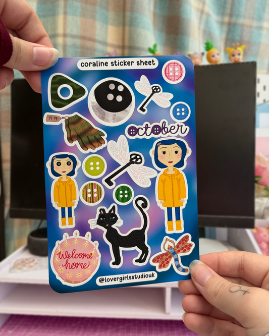 coraline sticker sheet